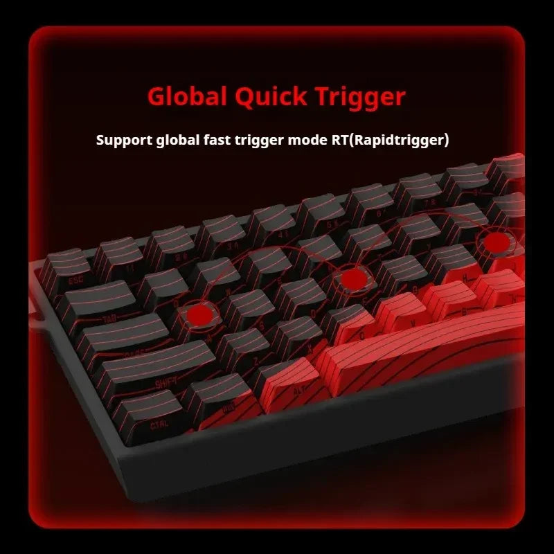 MAD68 Pro 60HE 87-Key Magnetic Axis Full Keyboard Mechanical Gaming Desktop with Hot Swap Quick Response for Entry Level Players