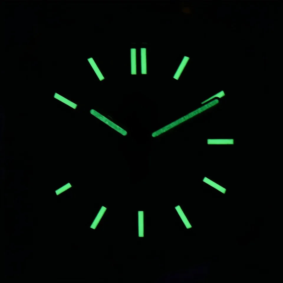 SEIKO NH38 Movement 41mm Fully Automatic Mechanical Men's Watch Hollowed-out Stainless Steel Mineral Glass 10Bar Water Resistant