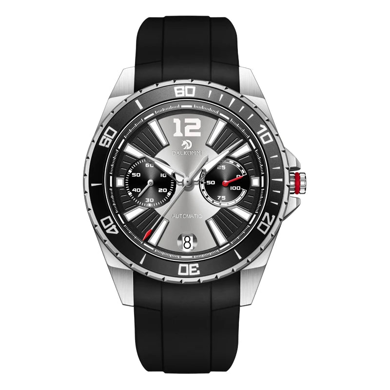 High Quality Men's Automatic Diver Watch Quartz Mechanic with Stainless Steel and Leather/Rubber Bands Relogio Masculino