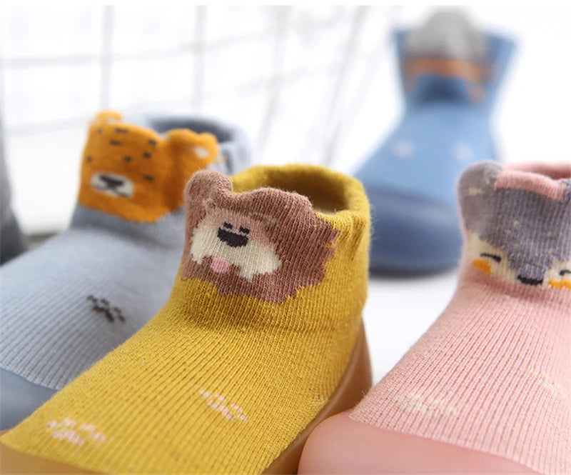 Baby Boy First Walkers Children Sock Shoes Non-slip Floor Socks Boy Girl Soft Rubber Sole Shoes Toddler Sock  Infant Booties