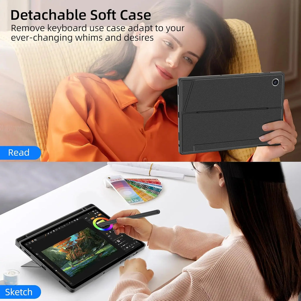 New Removable Backlit Touchpad Scissor Mechanism 360 Rotation Full Size Wireless Keyboard Case Pen Slot for for Tab A8