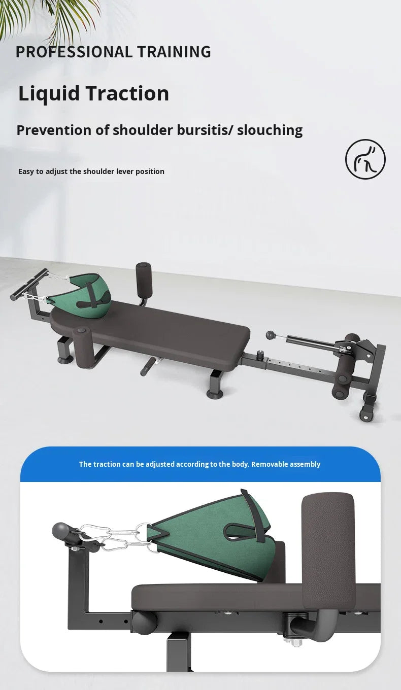 Sovis Mechanical Inverted Cervical Lumbar Spine Relaxer Leg Stretching PVC Fitness Device Home Waist Traction Machine