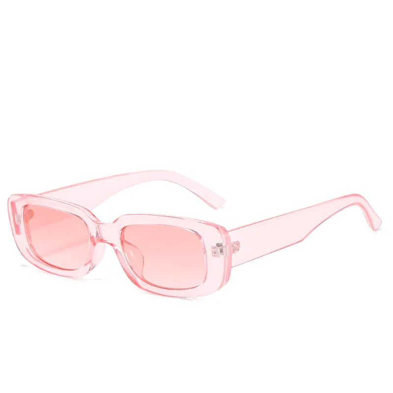 Classic Retro Designer Oversized Custom square Private Label Rimless clear square Small Rectangle Frame Glass Shades Sunglasses