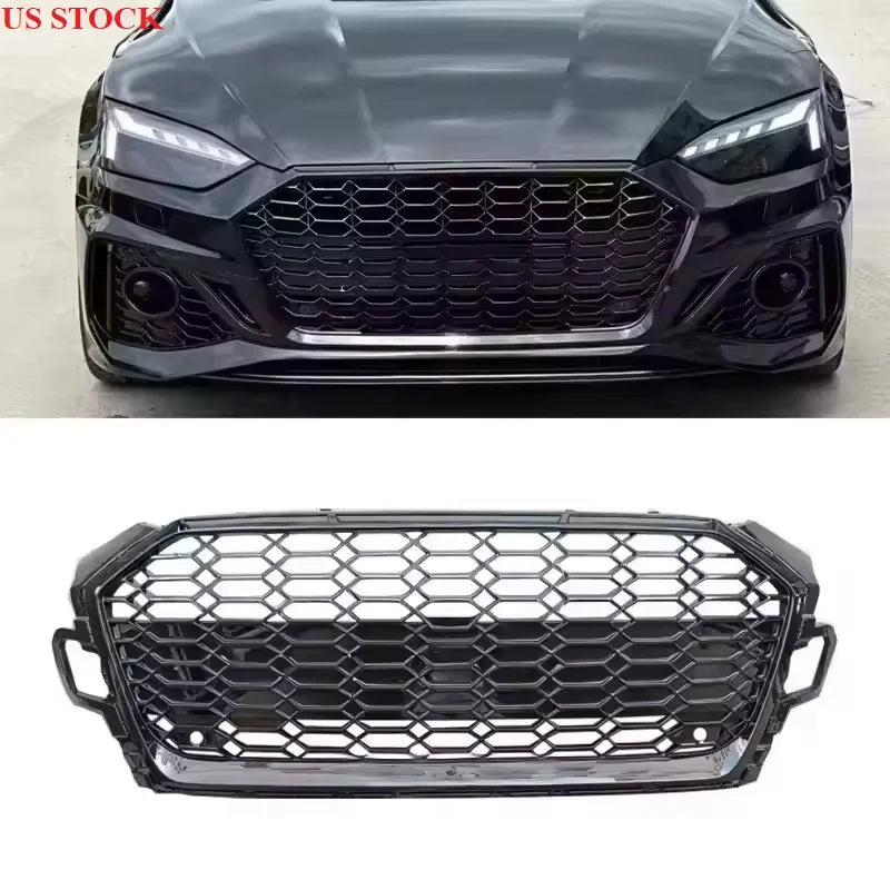 Auto Car Accessories Grille With Lower Frame Assembly for Audi A5 B9.5 ABS Upgrade 20-24 Rs5 Style