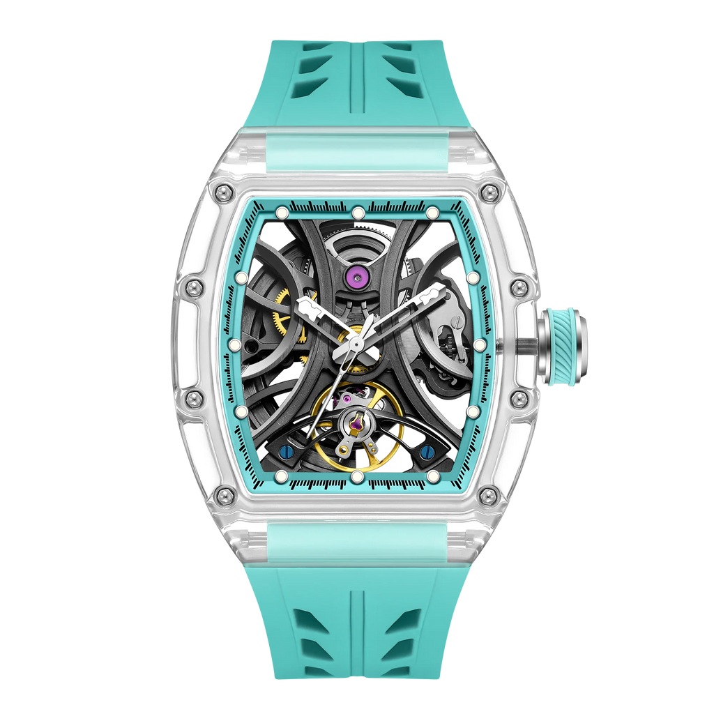 CHANCE 9-195G-11Tourbillon Automatic Watch - Luxury K9 Glass Hollowed-Out Dial Mechanical Men's Watch Wholesale & Customization