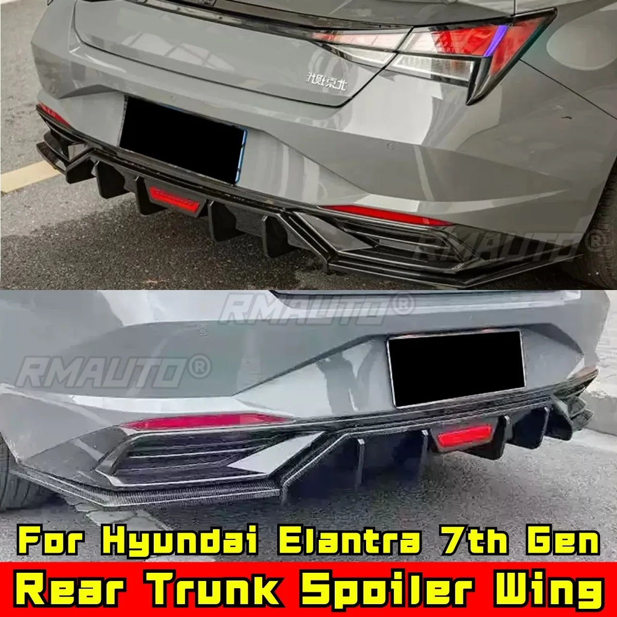 For Hyundai Elantra 7th Gen Rear Trunk Spoiler Wing Rear Roof Spoiler Roof Wing Body Kit Car Accessories