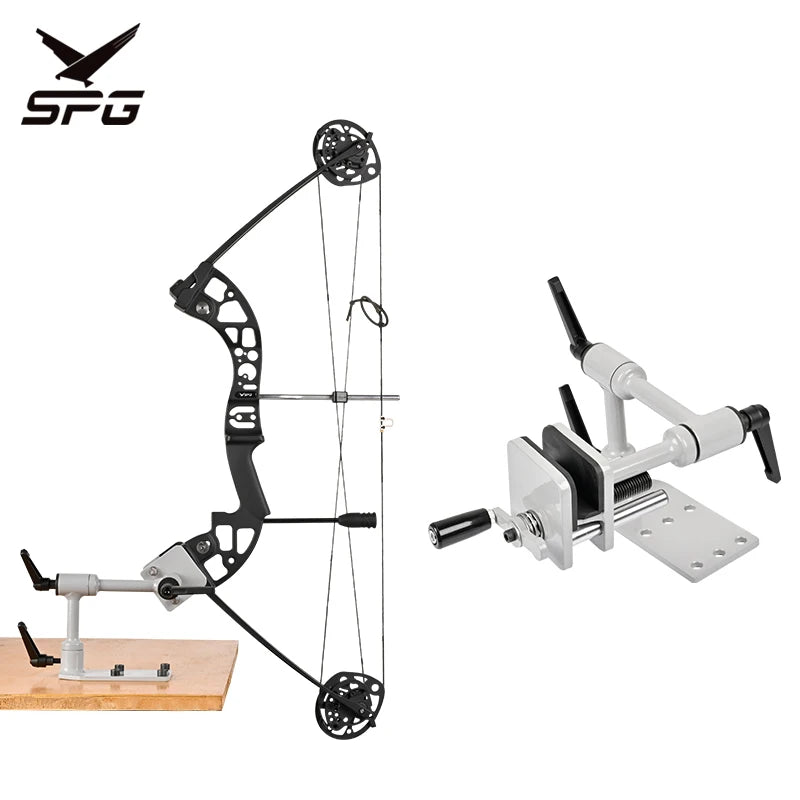 Archery Bow Vise Compound Bows Risers Limbs Tuning Mechanics Adjustable Holder Fixed Bowstring Replacement Bracket Equipment
