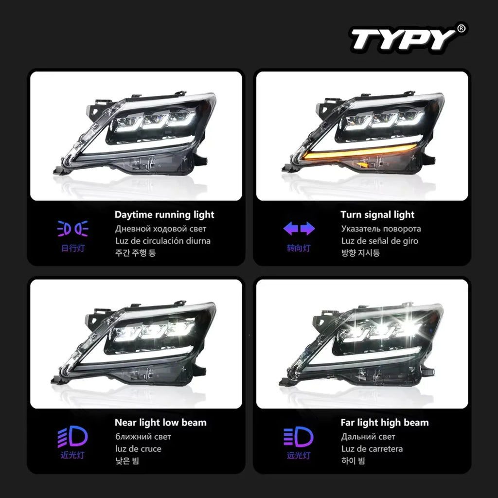 TYPY Car Headlights for Lexus LX570 2009-2015 LED Car Headlights Dynamic Information Turn Signals Car Accessories