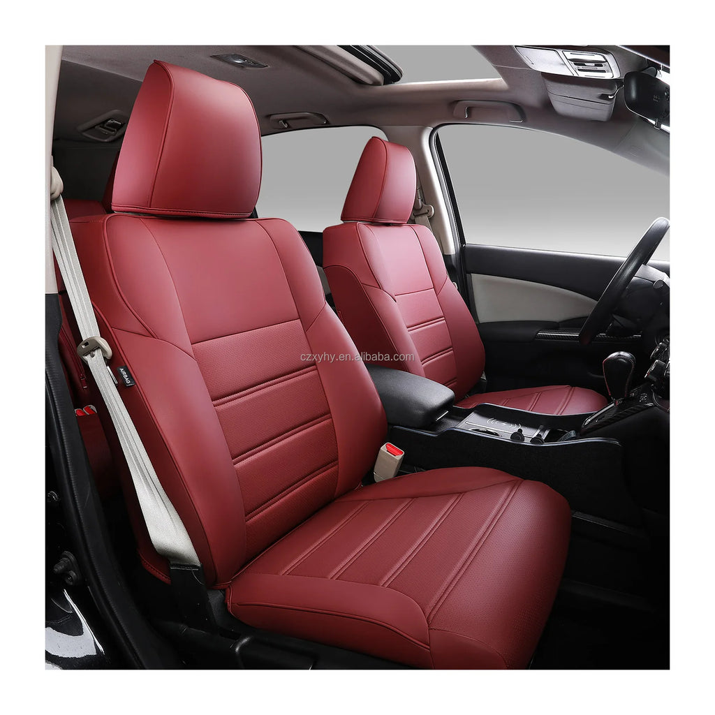 Luxury Sports Leather Car Seat Covers for 2015-2016 for CRV-Customizable Front & Rear All-Season 12-Piece Set