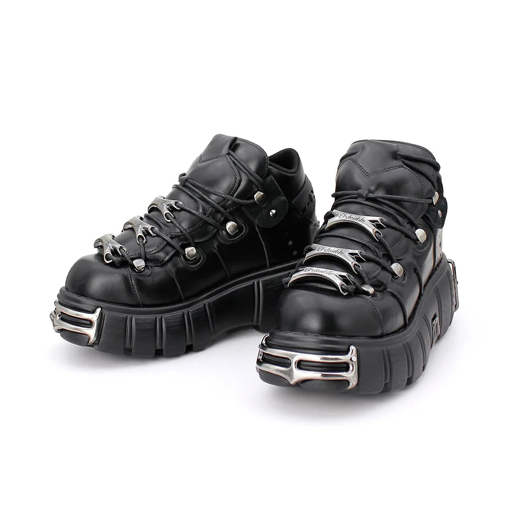 2026 Autumn/Winter New Men's Women's Shoes Heavy Metal  Punk Shoes High-quality Motorcycle Shoes