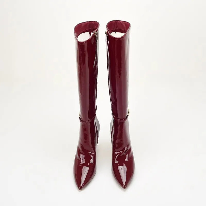 Women's Autumn and Winter Long Boots, European and American Plus Size  Motorcycle Boots, Women's Shoes