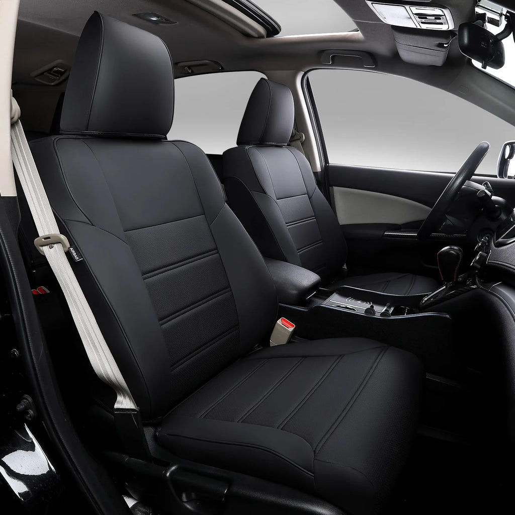 Luxury Sports Leather Car Seat Covers for 2015-2016 for CRV-Customizable Front & Rear All-Season 12-Piece Set