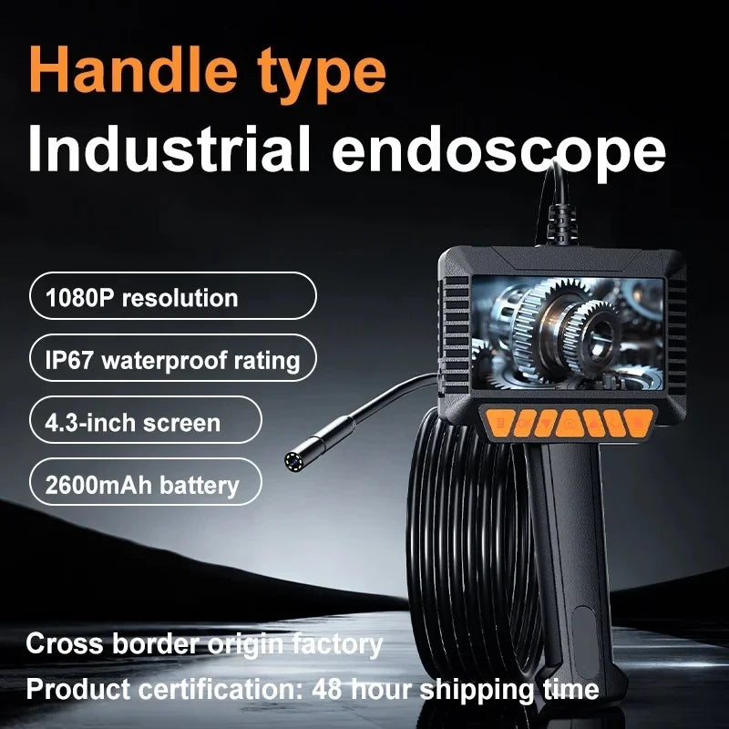 Digital Inspection Endoscope 4.3 Inch Screen 1080P HD for Mechanical and Duct Maintenance