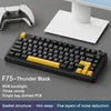 F75 RGB LED 75% Wired 2.4G Wireless Gaming Keyboard OEM Logo Custom PBT Mechanical Switch Kailh New for PC Desktop Users