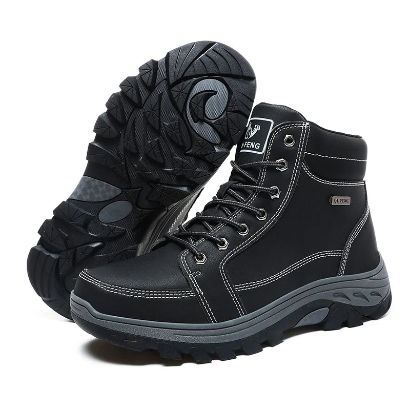 Summer Autumn Winter Outdoor Work Motorcycle Riding for Boots Men's New Fashion Anti Slip Wear-resistant Steel Toe Pure
