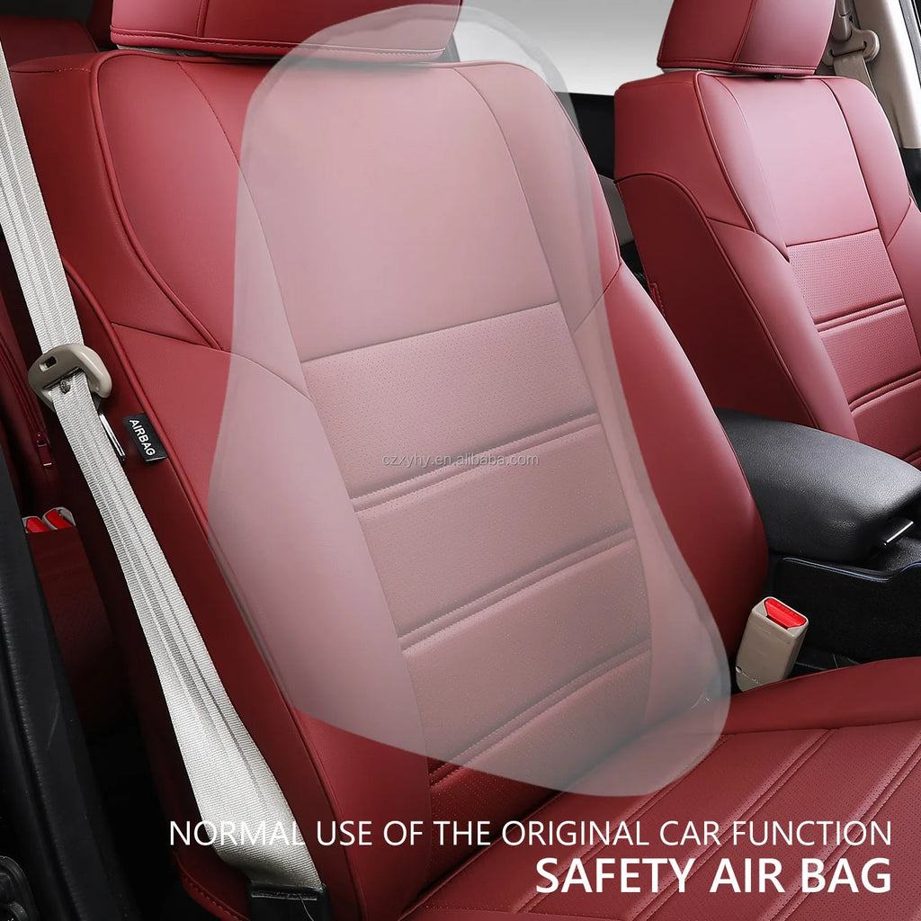 Luxury Sports Leather Car Seat Covers for 2015-2016 for CRV-Customizable Front & Rear All-Season 12-Piece Set