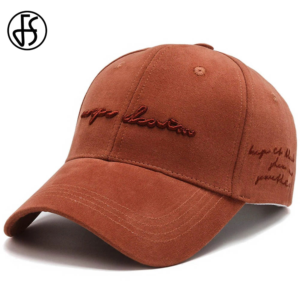 FS Luxury Orange Yellow Baseball Caps For Men Vintage 3D Letter Women Hat Brand Designer Hat Summer Trucker Cap Gorras Hombre