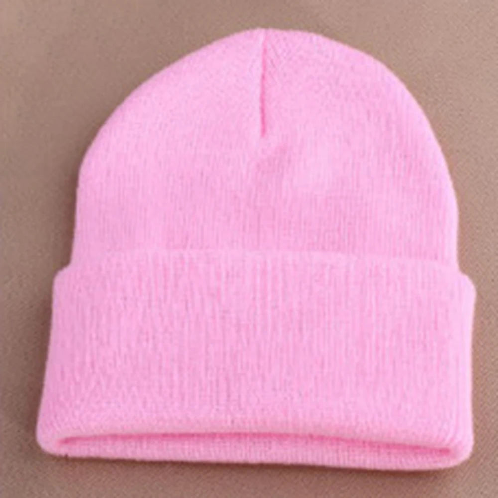 Fashion 19 Colors Knitted Neon Women Beanie Girls Autumn Casual Elastic Cap Women's Warm Winter Hats Unisex Gorros Hombres