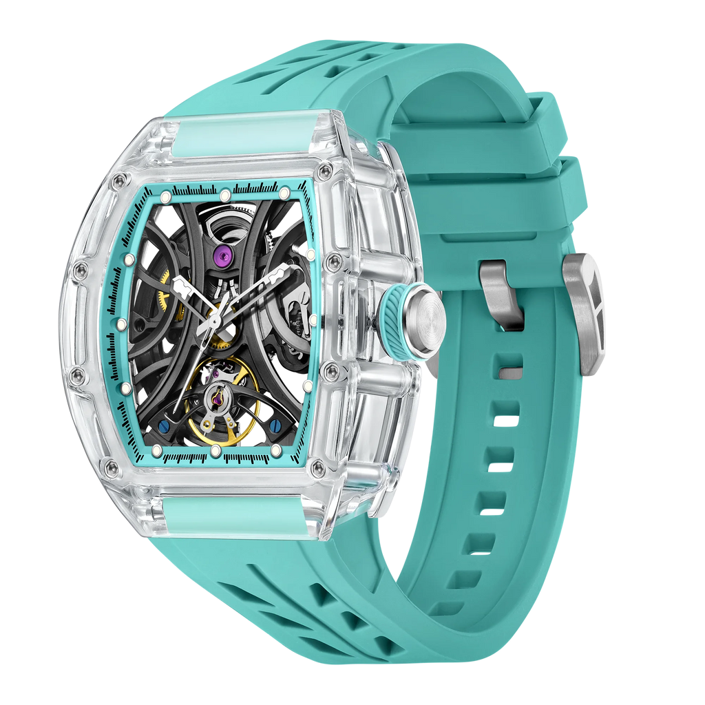 CHANCE 9-195G-11Tourbillon Automatic Watch - Luxury K9 Glass Hollowed-Out Dial Mechanical Men's Watch Wholesale & Customization