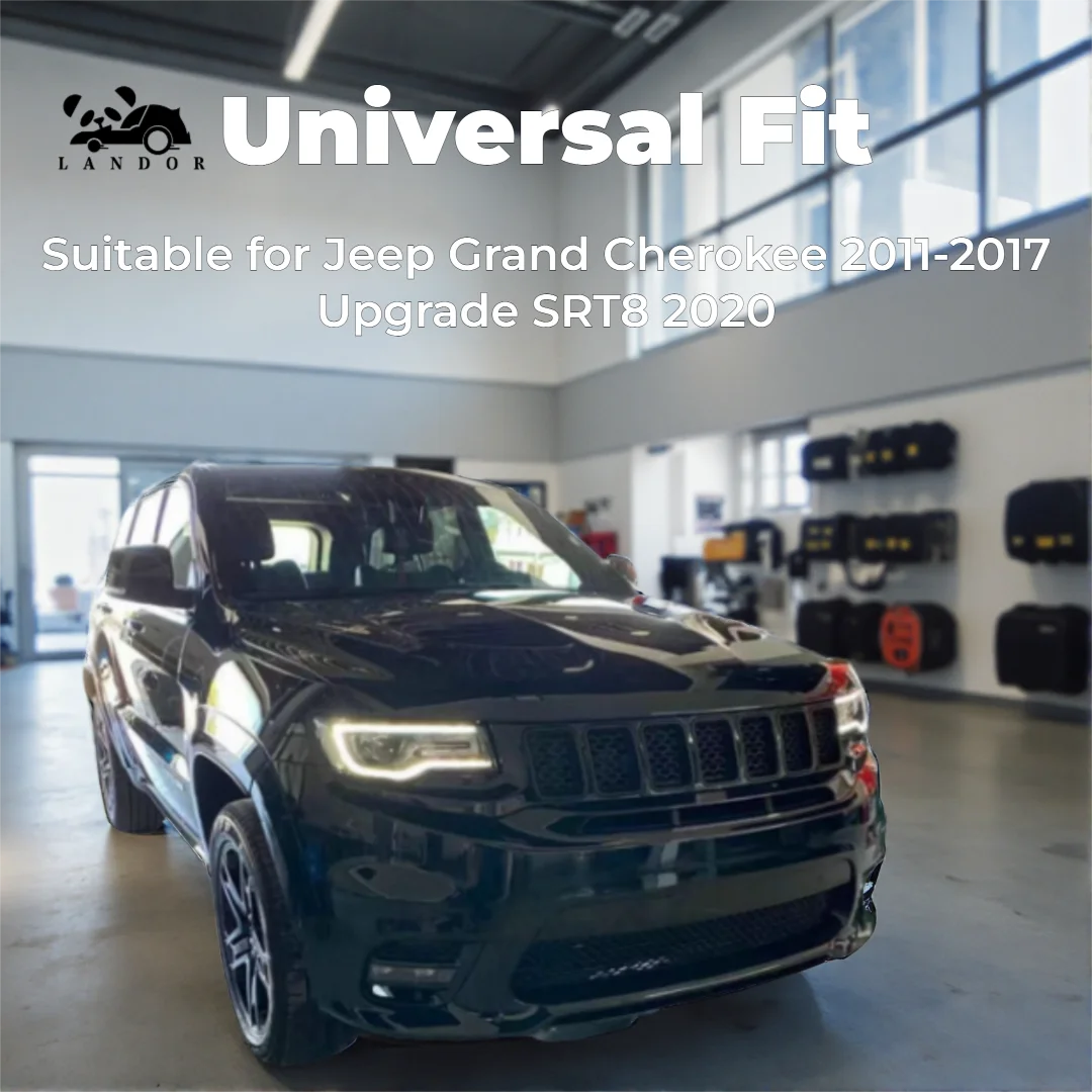 Bodykit for Jeep Grand Cherokee 2014-2021 Upgrade to 2022 SRT-8 Kit High Quality Hood Bonnet Bumper Grill Car Accessories