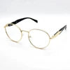 Hot Selling Luxury High End Women's Fashion Gold Border Full Rim Oval Sunglasses with Anti-Reflective Lenses % UV Protection