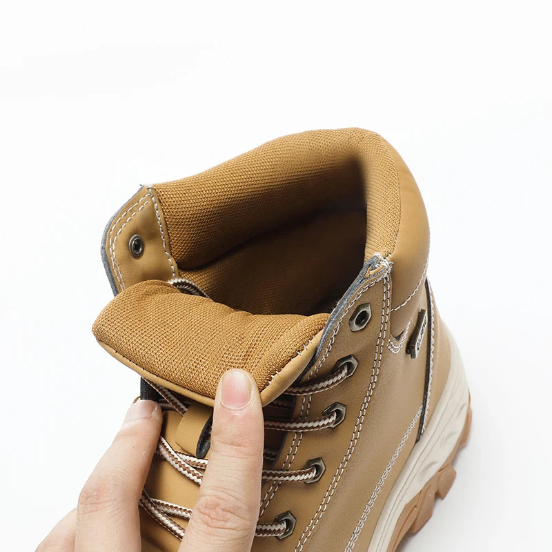 Summer Autumn Winter Outdoor Work Motorcycle Riding for Boots Men's New Fashion Anti Slip Wear-resistant Steel Toe Pure
