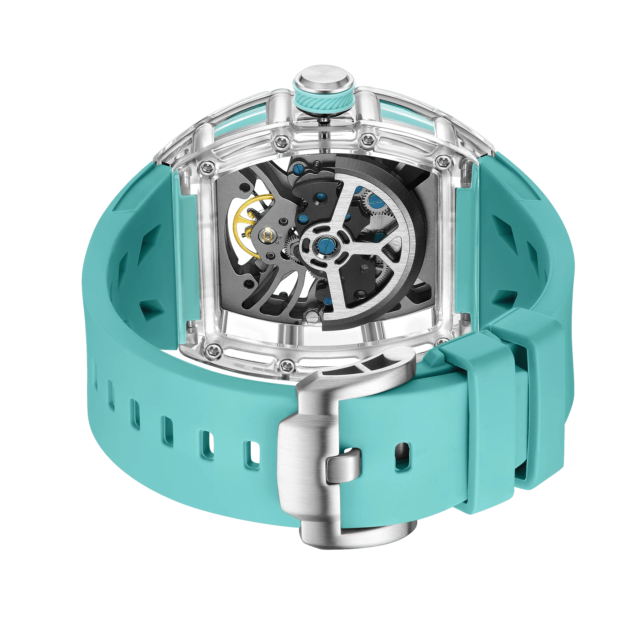 CHANCE 9-195G-11Tourbillon Automatic Watch - Luxury K9 Glass Hollowed-Out Dial Mechanical Men's Watch Wholesale & Customization