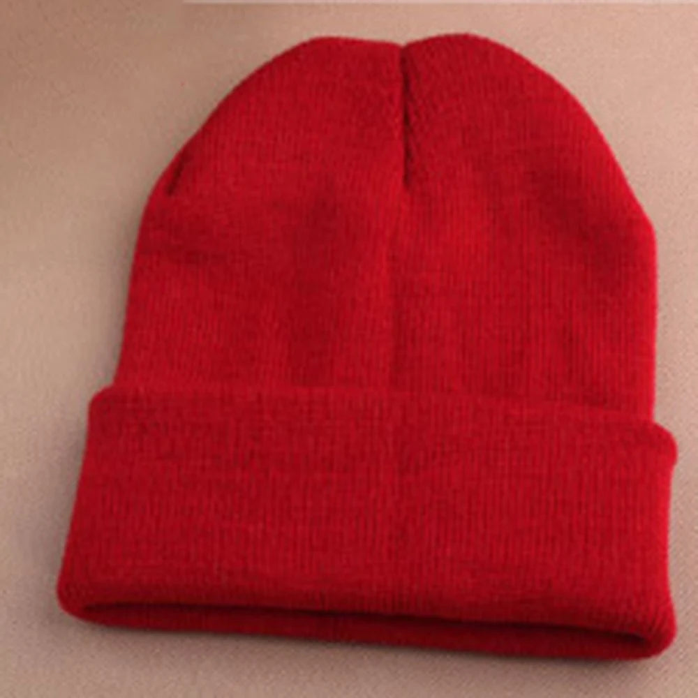 Fashion 19 Colors Knitted Neon Women Beanie Girls Autumn Casual Elastic Cap Women's Warm Winter Hats Unisex Gorros Hombres