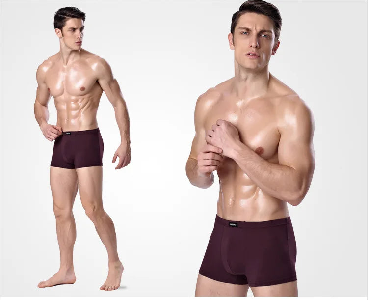 Men's Underwear Boxer Shorts Bamboo Fiber Solid Color Male Pants Breathable Underpants Boxer For Men Pantalones Para Hombres New