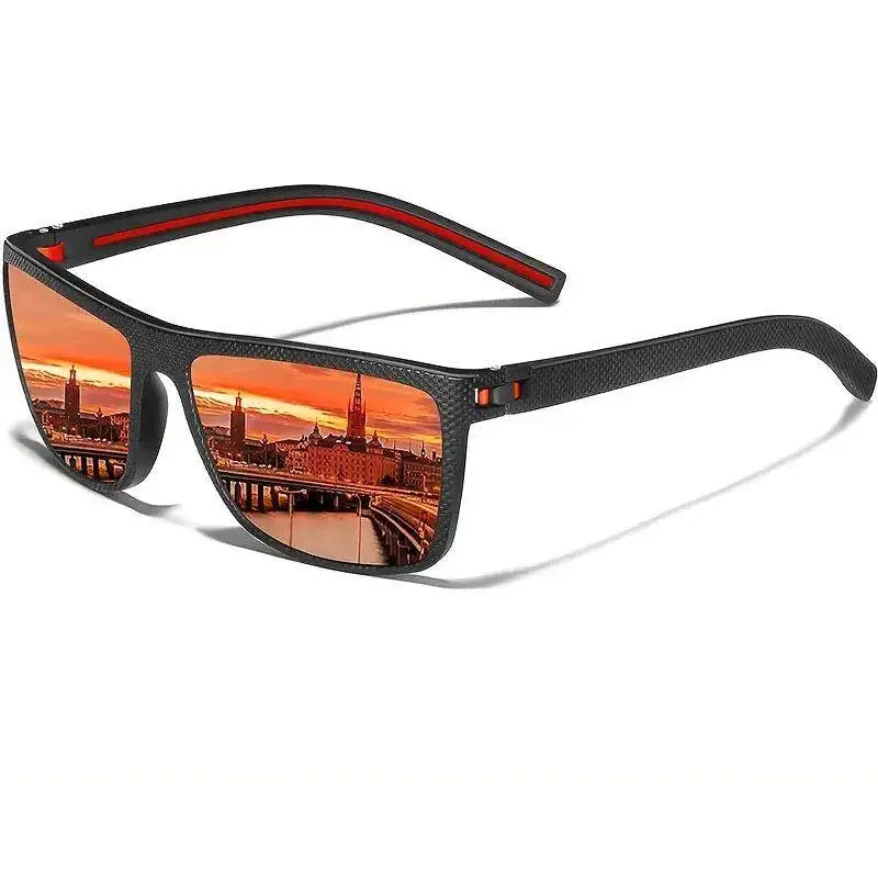 Square Polarized Tortoiseshell Colored Lenses Trendy Sunglasses for Unisex Adult Lightweight Full Rim Frame