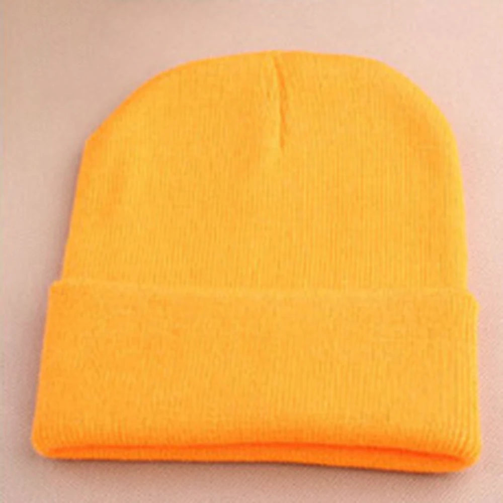Fashion 19 Colors Knitted Neon Women Beanie Girls Autumn Casual Elastic Cap Women's Warm Winter Hats Unisex Gorros Hombres