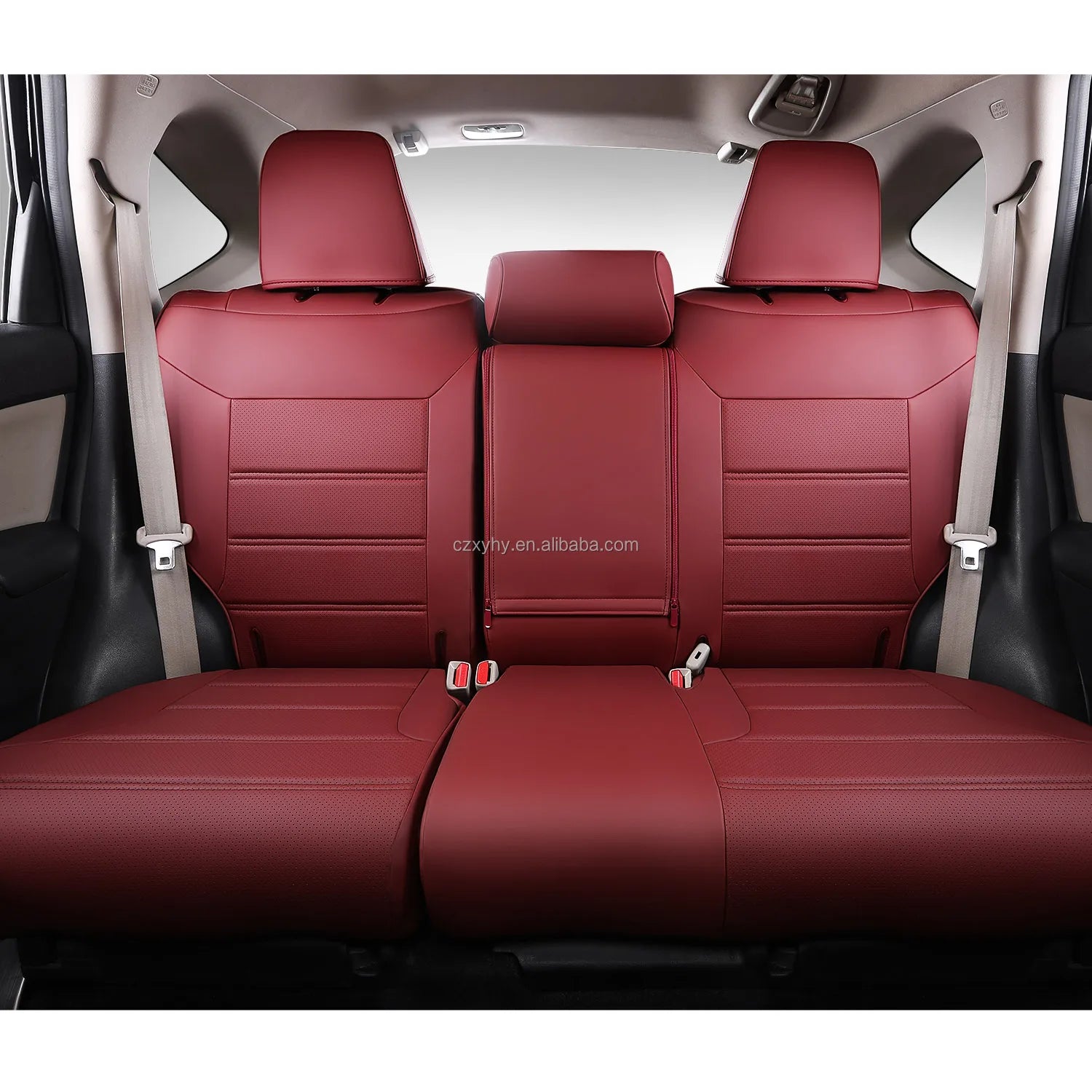 Luxury Sports Leather Car Seat Covers for 2015-2016 for CRV-Customizable Front & Rear All-Season 12-Piece Set