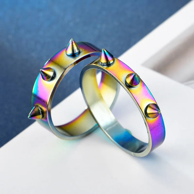 Self-defense Stainless Steel Rings Punk Style Men's And Women's Thorn Jewelry Joyas Para Hombres y Mujeres