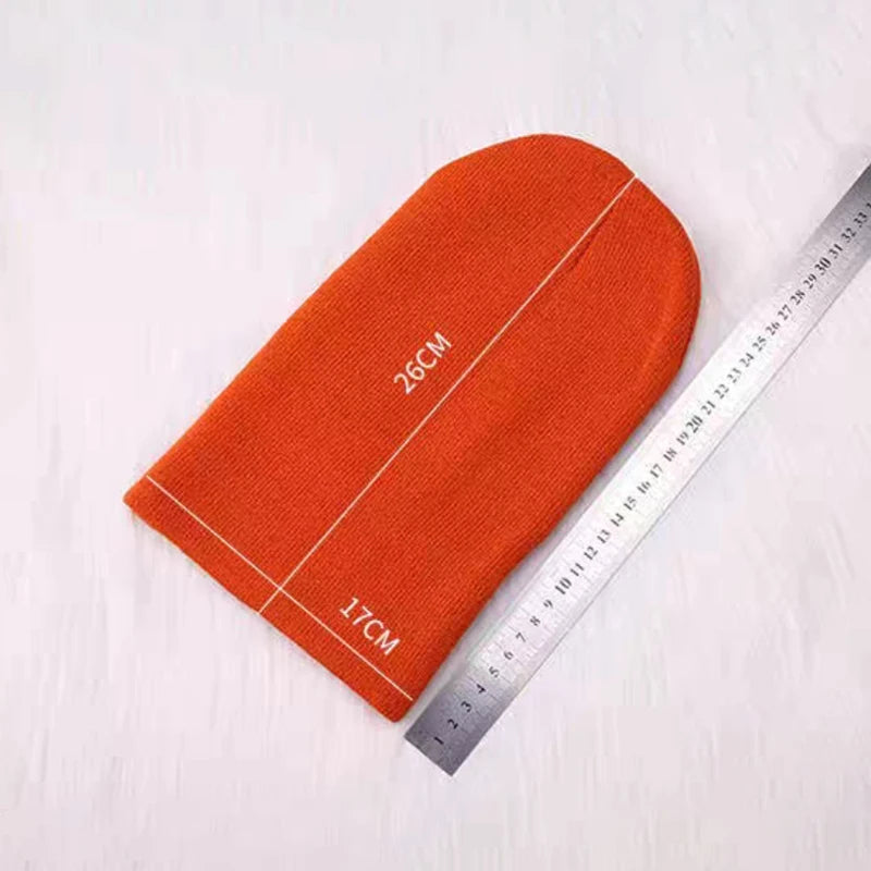 Fashion 19 Colors Knitted Neon Women Beanie Girls Autumn Casual Elastic Cap Women's Warm Winter Hats Unisex Gorros Hombres