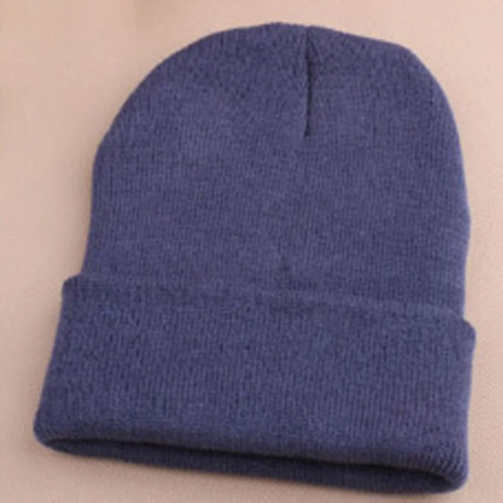 Fashion 19 Colors Knitted Neon Women Beanie Girls Autumn Casual Elastic Cap Women's Warm Winter Hats Unisex Gorros Hombres