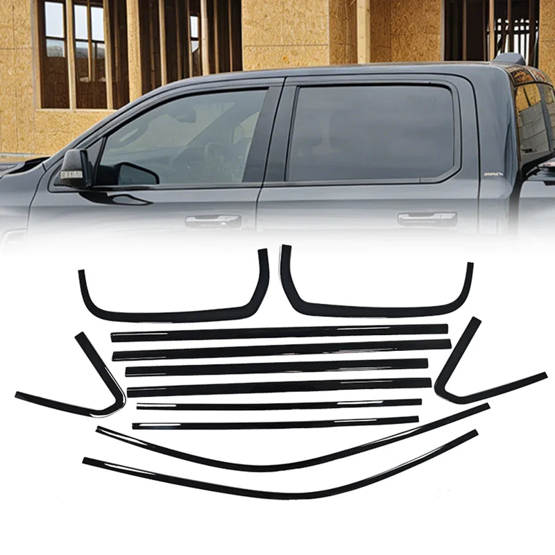 Wholesale Custom Car Accessories Black Door Chrome Window Decorative Moulding Trim for Dodge RAM 1500 RHO 2019-2026