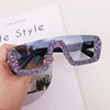 2026 New Arrivals Bling Studded High Quality Glitter Luxury Designer Sun Glasses Shades Rhinestone Square Sunglasses for Woman
