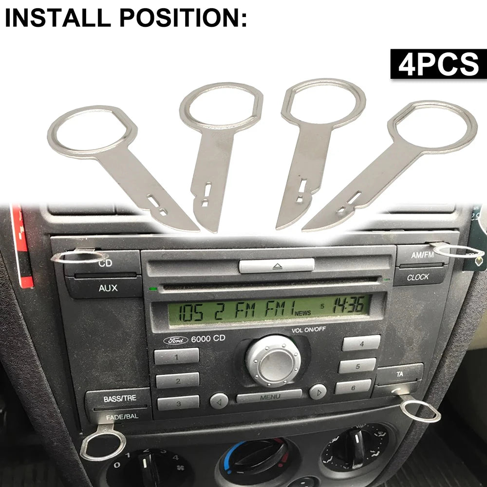 4Pcs Radio Removal Stereo Key Release Pin Head Unit O  Practical Extraction s for VW  Car Accessories