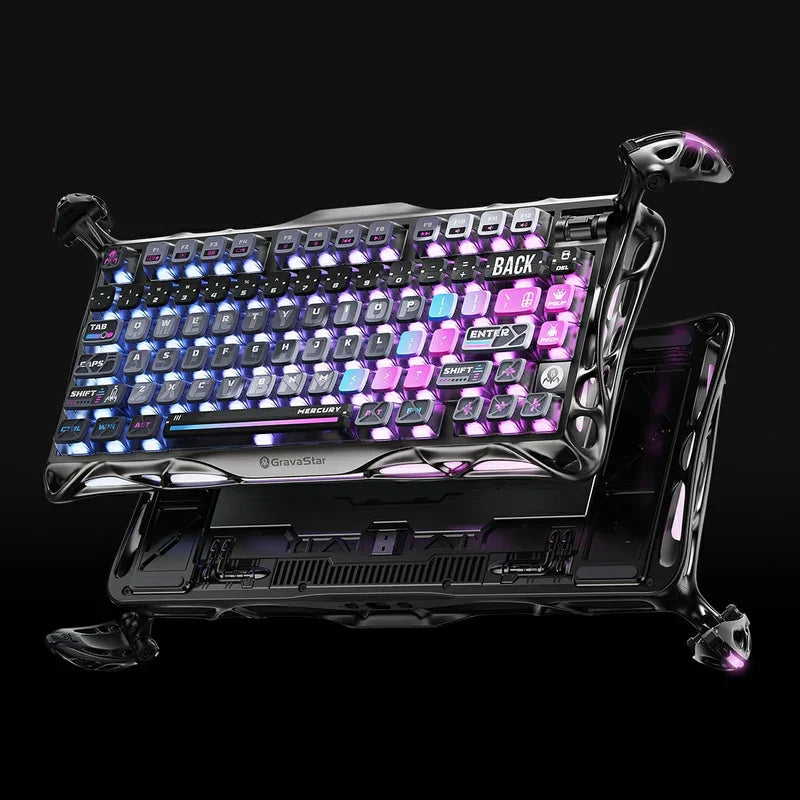 Wireless Mechanical Keyboard Gravastar for Laptop/Computer Special Gift Top Gaming Peripherals Cyberpunk K1 Pro Special Edition