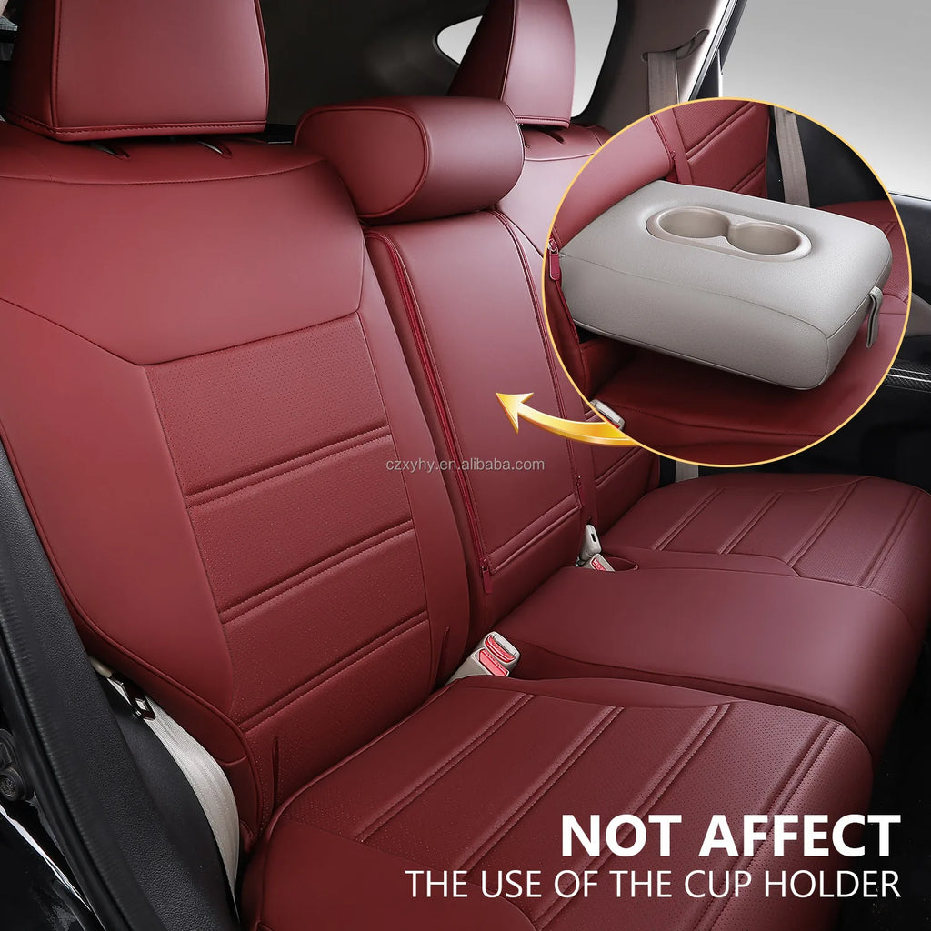 Luxury Sports Leather Car Seat Covers for 2015-2016 for CRV-Customizable Front & Rear All-Season 12-Piece Set