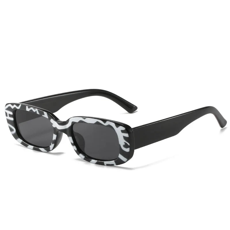 Classic Retro Designer Oversized Custom square Private Label Rimless clear square Small Rectangle Frame Glass Shades Sunglasses