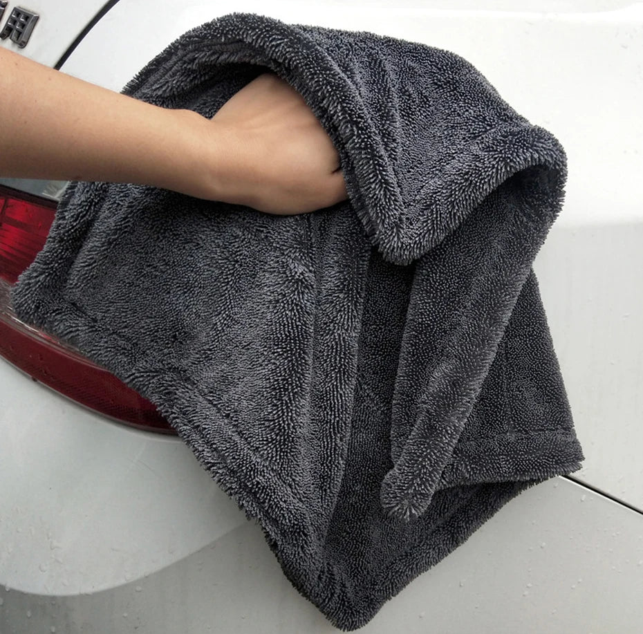 Car Wash Towel 1200GSM Double Sided Towel Car Detailing Twisted Braid Cloth Super Absorbent Rag for Car Home Washing Accessories