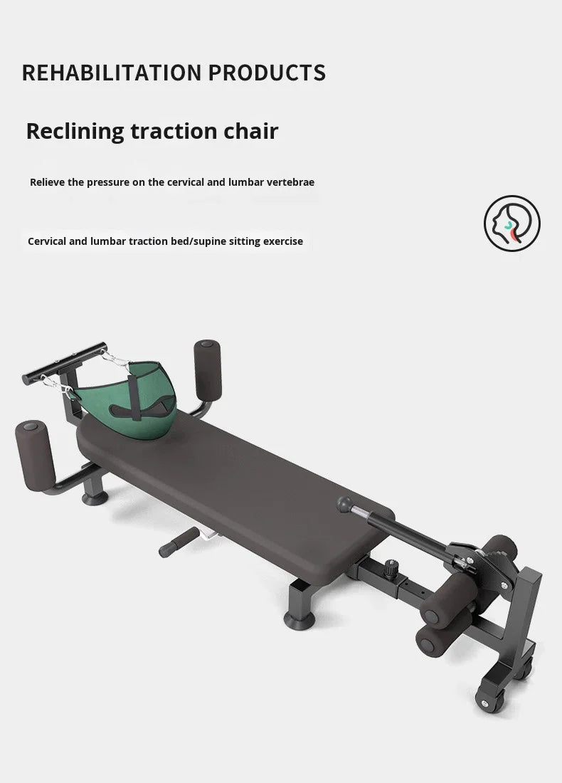 Sovis Mechanical Inverted Cervical Lumbar Spine Relaxer Leg Stretching PVC Fitness Device Home Waist Traction Machine