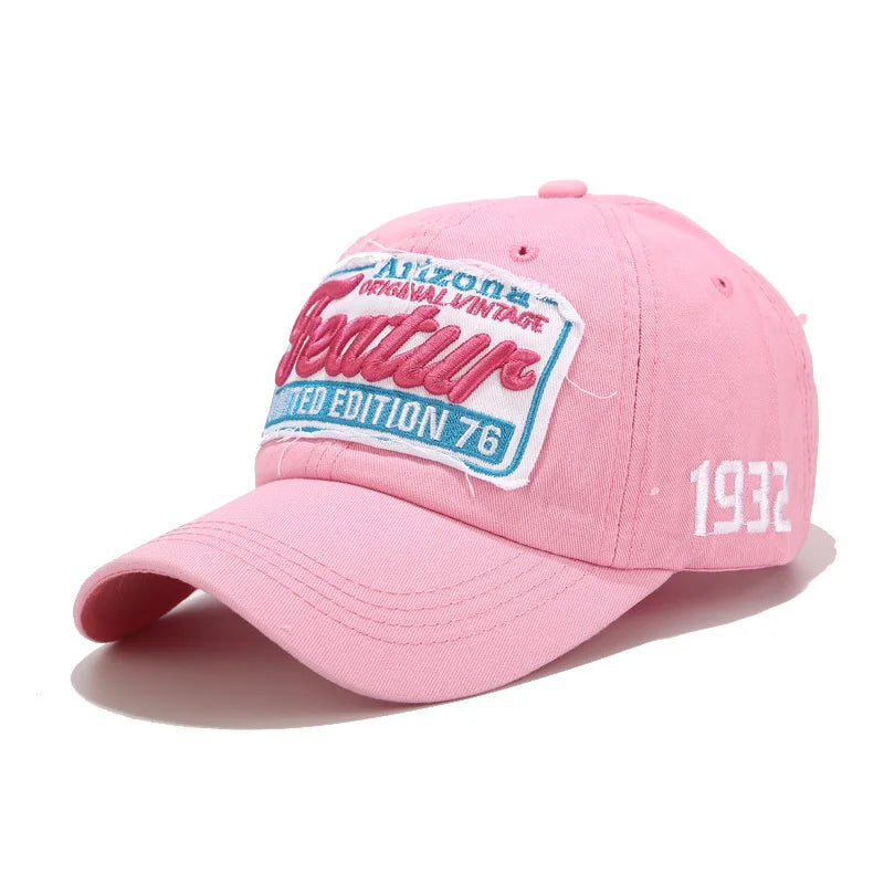FS Summer Red Pink Streetwear Baseball Cap For Men Cotton Vintage Women Trucker Hat Fashion Letter Hip Hop Caps Gorras Hombre