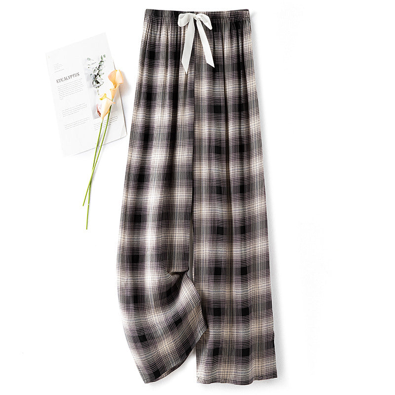 Women Casual Autumn Wide Leg Pants Floral Beach Trousers High Waist Boho Ethnic Style Calf Pants Four Season Girls Home Clothes