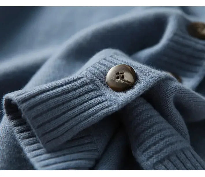 Fashion knit sweater vest College style under three-button solid color crew neck casual all-match pullover sweater for women