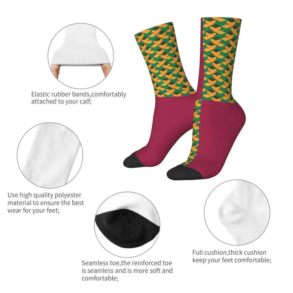 Custom Giyuu Tomioka Demon Slayer Men Women Crew Socks Unisex Kawaii Kimetsu No Yaiba Spring Summer Autumn Winter Dress Socks