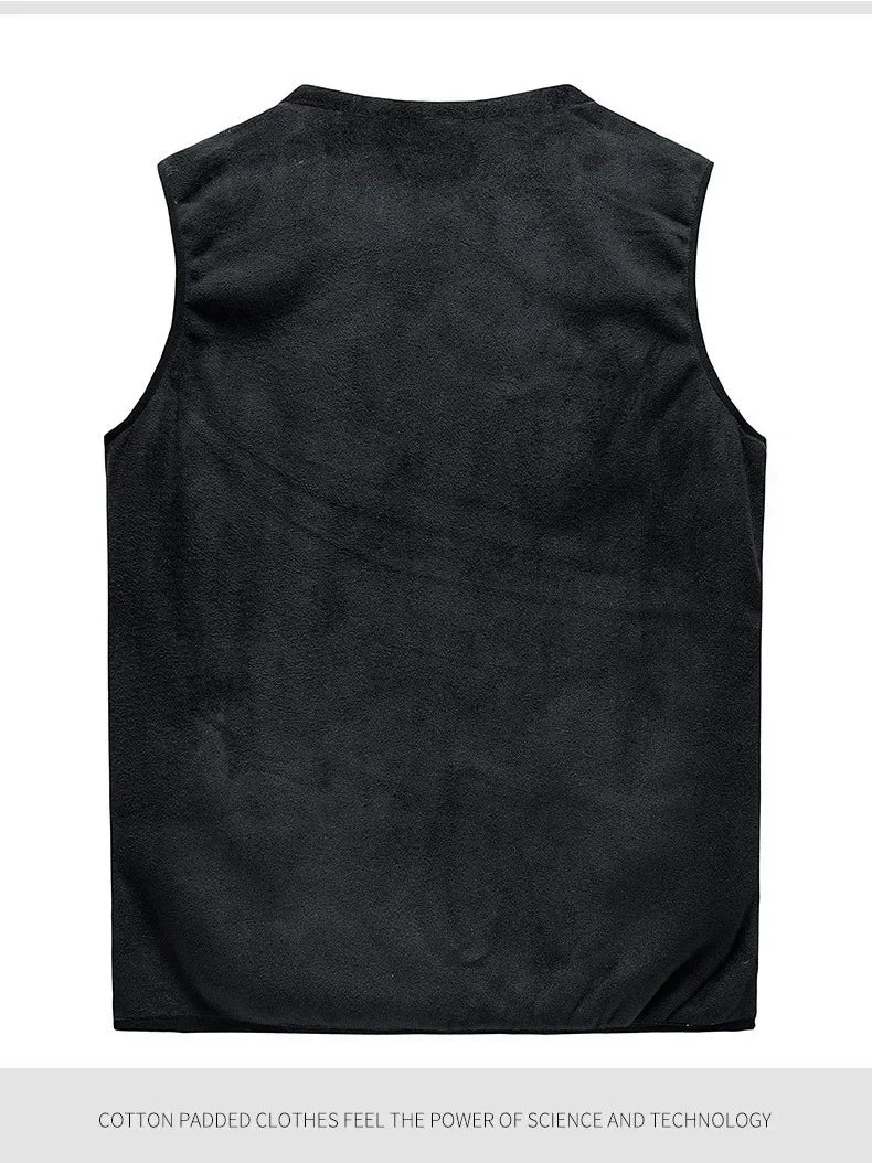 lamb cashmere waistcoat for men Brand Winter Jacket Men Vest Men Zipper Mens Jacket Sleeveless Casual Winter Waistcoat Men S-8XL