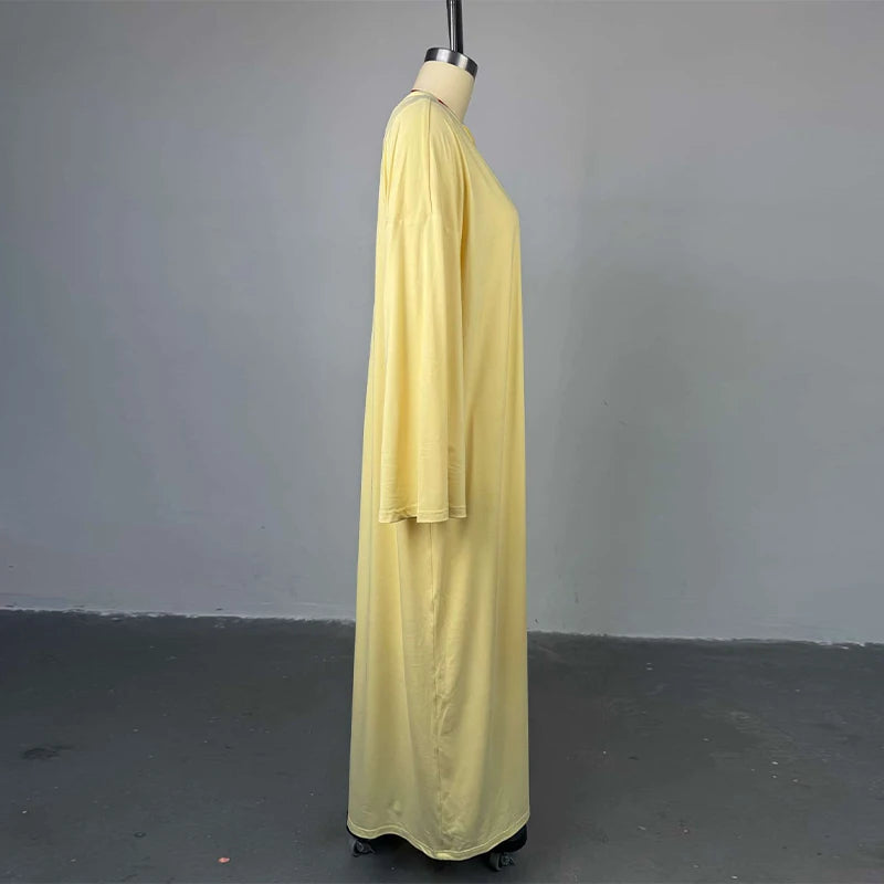 Casual Solid Women 3 Pieces Suits V-neck Long Coats O-neck Slim Top Wide Leg Trousers 2025 Spring Summer New Fashion Female Sets
