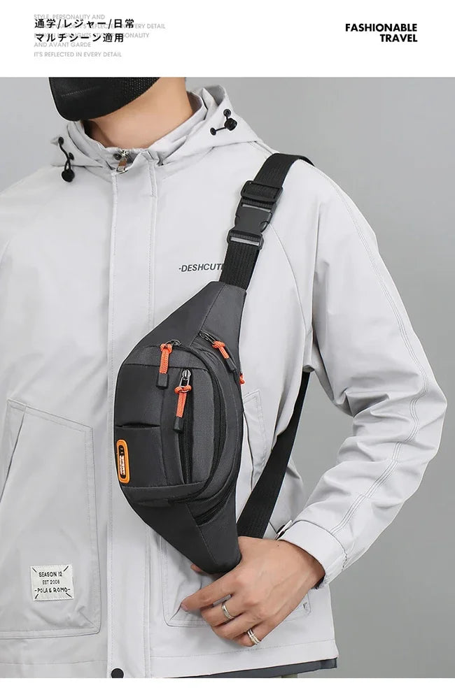 Oxford Waterproof Unisex Waist Bag - Large Capacity, Wear - Resistant Multifunctional Fanny Pack (Riñoneras Para Hombre)